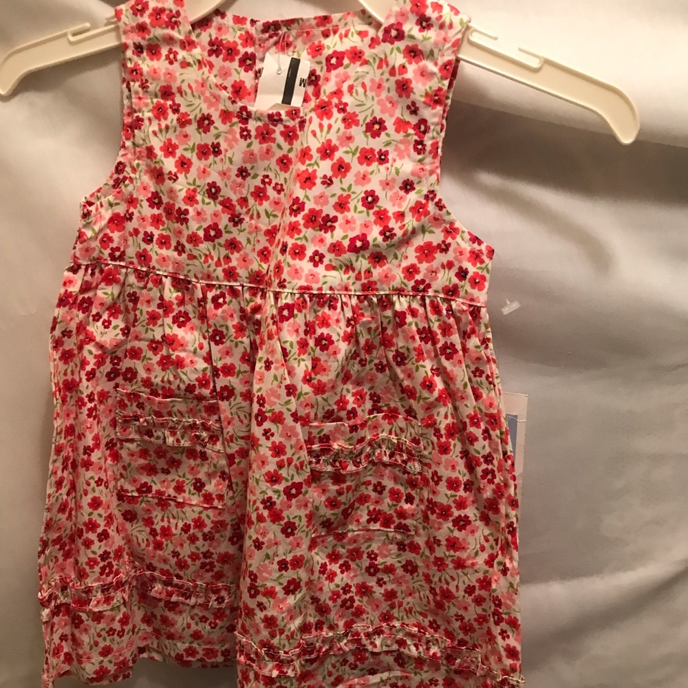 NWT Sz 6 mths Agabang red flower dress